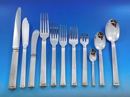 Triade Gold by Christofle France Silverplated Flatware Set Service 140 pc Dinner - €21.394,64 EUR