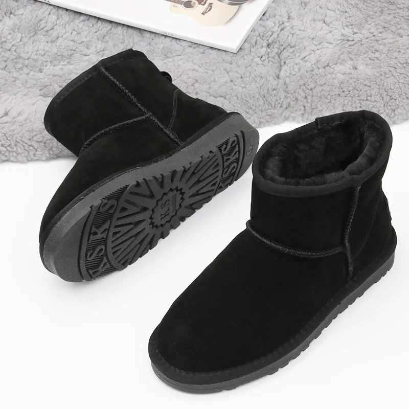 Careaymade-Female short boots new winter snow boots shoes with thick soles cashm - £105.29 GBP