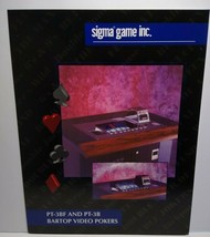 Sigma Slot Machine FLYER Bar Top Video Poker Casino Vintage Gaming Art S... - $20.19