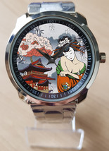 Japanese Geisha painting girl art Unique Wrist Watch Sporty - £27.73 GBP