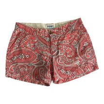 Old Navy Womens Shorts Size 6 Coral White Floral Pockets 4.5&quot; Inseam - £16.40 GBP