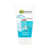Garnier Pure Active 3-in-1 Wash, Scrub, Mask 150ml  - $149.89 MXN