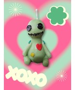 Green Voodoo Ragdoll Birthday Candle Cake Topper 3 Inch Tall - $20.57 CAD