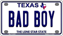 Bad Boy Texas Novelty Mini Metal License Plate Tag - £11.75 GBP