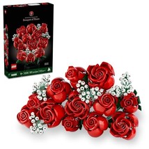 LEGO Icons Bouquet of Roses, Artificial Flowers for Home Décor, Gift for Mother&#39; - £47.89 GBP