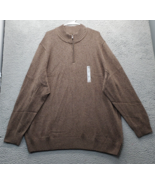 Sonoma Sweater Mens 4XB Brown Knit Loose Fit Heavyweight Crew Neck Quart... - $29.93 CAD