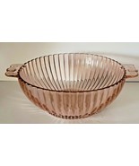 ANCHOR HOCKING PINK DEPRESSIION GLASS SERVING BOWL - $31.79