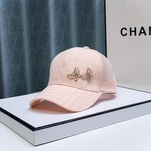 Women Hat Diamond-Encrusted Double Butterfly Baseball Cap Sun Block Cap Check Su - £11.37 GBP