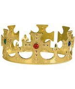 2 KING CROWN WITH CROSSES novelty party hat men crowns headwear dressup ... - £7.38 GBP