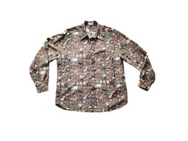 Vintage 90s Zanella Men Rayon Zoo Animals, Cats, Tiger Novelty Shirt XL - $54.45