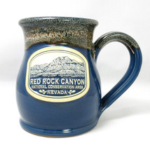 NEW 2021 Red Rock Canyon National Park John Deneen Pottery Coffee Mug Blue - £43.92 GBP
