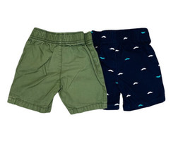 2 Carters Toddler Boys Shorts 12 Months Cotton Easy On Easy Off Summer - $7.60
