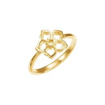 14k Yellow Gold Forget Me Forgot Ring Size 7 - £390.13 GBP