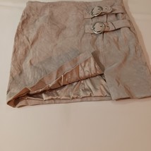 BlankNYC Blank NYC Women's Tan Leather Lined Retro Look Skirt Size 31 image 3