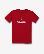 Volcom Mens Shadow Stone Short Sleeve T-Shirt Red Medium - £27.06 GBP