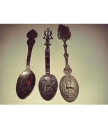 Lot of three Souvenir Spoons Muir Calif, Puerto Rico, Mystery? - £16.02 GBP