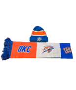 OKC Thunder Beanie &amp; Scarf Set Adult Size Knit Winter Cap NBA Fan Gear - $545.29 MXN
