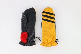 Vtg 60s Streetwear Distressed Fleece Lined Winter Mittens Gloves Womens ... - $741.86 MXN