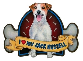 I love My Jack Russell Artwood Fridge Magnet - £4.99 GBP