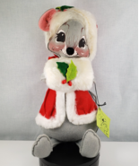 Vintage 1964-1966 Annalee Christmas Mouse with Muff  12” Tall - $67.74 CAD