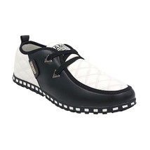 A &amp; B Callixte Women Moc Toe Chukka Sneakers Size US 11 White Black - £23.53 GBP