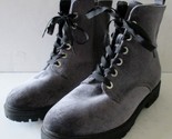 Women&#39;s Target 17730 Gray Suede Lace Up and Zipper Boots Size 11  - $49.50