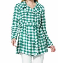 Nina Leonard Belted Houndstooth Coat XL - $112.20