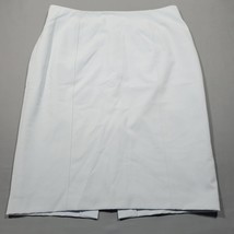Worthington Women Skirt Size 10 Blue Baby Stretch Classic Pencil Midi Pl... - £7.82 GBP