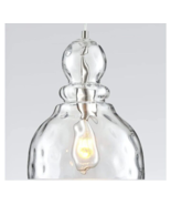 NEW Hammered Glass Pendant Light for Kitchen Island Brushed Nickel  - $520.45 MXN
