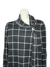 JNY Jones New York  Jacket 1X Gray Plaid Crossbody NEW Machine Washable Pockets - $39.59