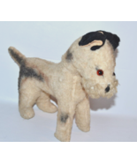 Vtg Terry Terrier Dog MCM Plush Stiff Stuffing Carnival? prize sawdust? - $74.25