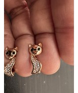585 14K RG Stamped Natural Zircon Fox Stud Earrings - $745.50 MXN