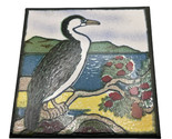 Artisan Hand Painted WAIPU Tile Studio New Zealand Heron Bird Tile or Tr... - $24.95