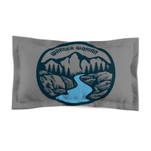 Wander Woman Super Soft Microfiber Pillow Sham, Mountain Badge Design, Adventure - £26.04 GBP+
