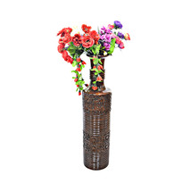 Uniquewise 9 x 36 in. Round Antique Decorative Wood Mango Floor Flower V... - €246,28 EUR