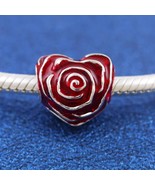 925 Sterling silver Rose Heart Charm  793673C01 - $18.99