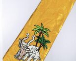 Elephant Mammal Animal Coconut Tree YELLOW Necktie - $19.99