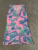 Lilly Pulitzer Essie Dress Womens S Barefoot Princess Pink Blue Seashell... - $34.64