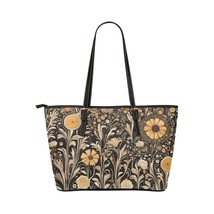 Carry On Tote Bag Abstract Flowers PU Leather 17.5&quot; x 11&quot; - £44.93 GBP