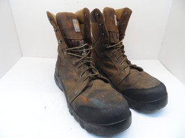 Carhartt Men&#39;s Rugged Flex Composite Toe Waterproof CMR8939 Work Boots Brown 14W - £34.03 GBP