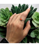 Vintage Silver 800 Women&#39;s Jewelry Ring Natural Undyed Coral Marked Ital... - $102.60