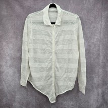 One Grey Day Revolve Long Sleeve Top Blouse Button Up Cardigan Collar Size XS - £120.23 GBP