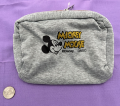 Disney Mickey Mouse Zippered Pouch - 8&quot; x 6&quot; -Sleek Style in Grey, Black... - $11.88