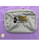 Disney Mickey Mouse Zippered Pouch - 8&quot; x 6&quot; -Sleek Style in Grey, Black... - £9.34 GBP