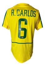 Roberto Carlos Signed Brazil Yellow Nike Soccer Jersey BAS - £221.20 GBP