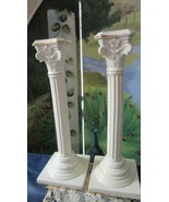 Antique C1880 Powell Bishop &amp; Stonier Pair Of  Candlesticks Corinthian C... - $473.91 CAD