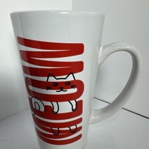 Meow Tall Tapered Cat Mug Latte Coffee Tea Cup 16 oz - £16.57 GBP