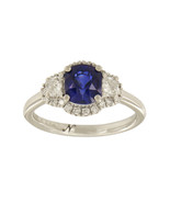 18k White Gold Diamond &amp; Sapphire  Ring - £3,605.82 GBP