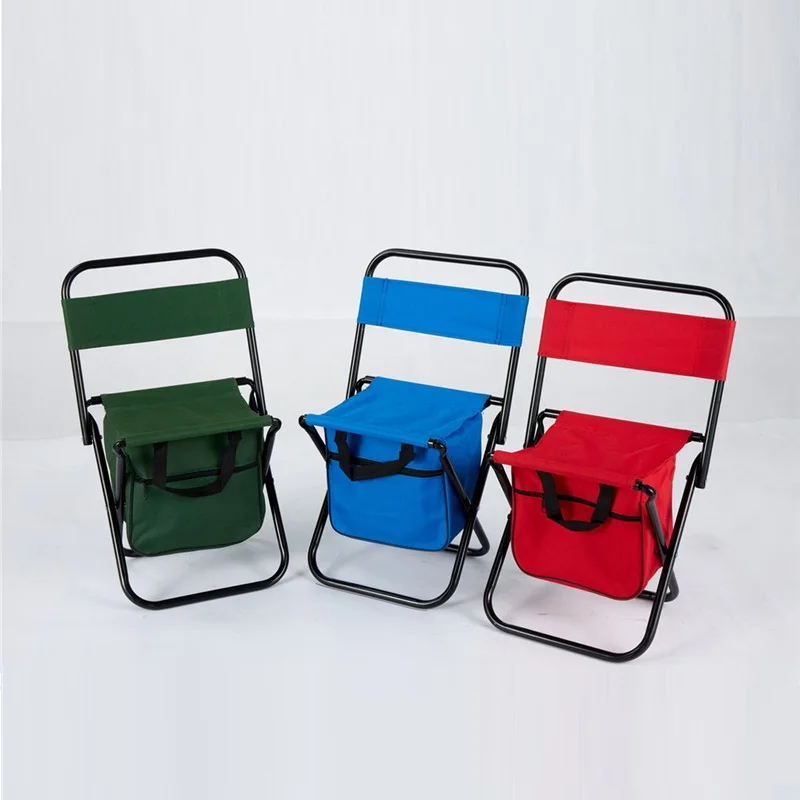 Camping Chair Outdoor Folding Storage Ice Bag Chair Portable Ultralight Metal - £22.69 GBP+