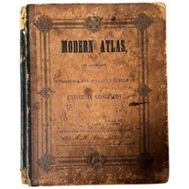 Antique Modern Atlas To Accompany Woodbridge Universal Geography 1840 - £188.04 GBP